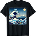 Vintage Funny Blue Cat Wave Apparel