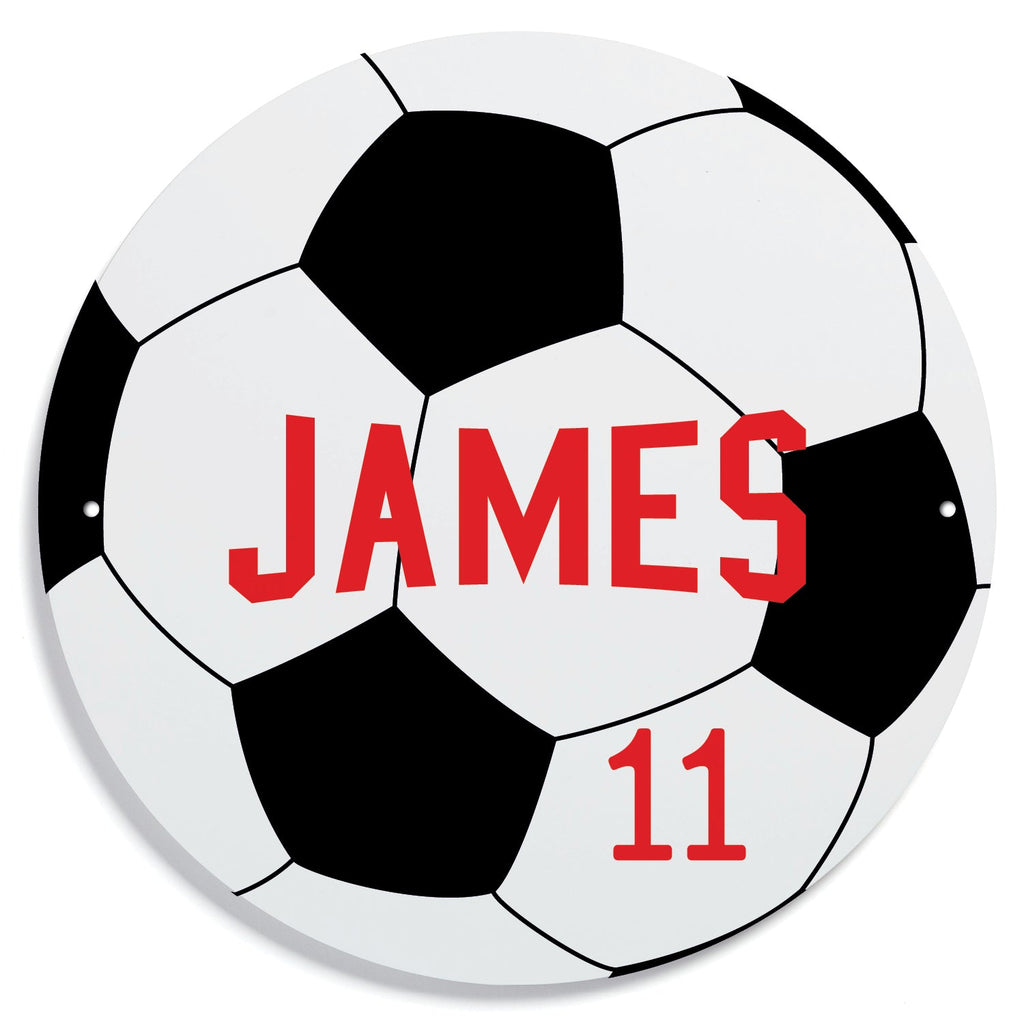 Soccer Ball Personalized Metal Sign