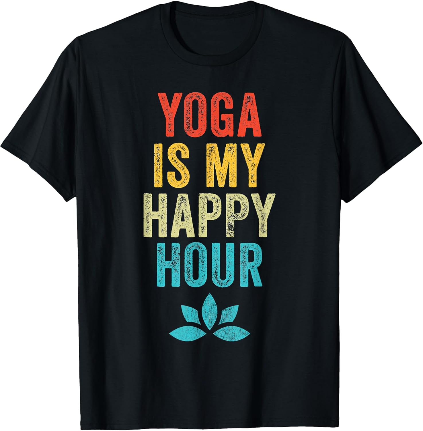 Yoga Is My Happy Hour Meme Vintage Tee