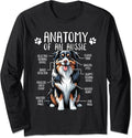 Funny Anatomy Australian Shepherd Dog Lover Aussie Owner Long Sleeve T-Shirt