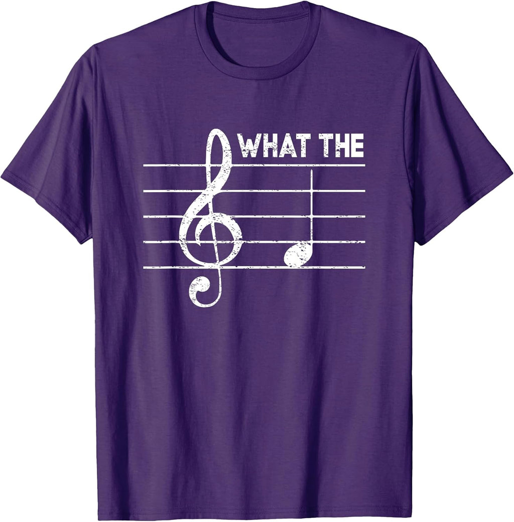 What-The F Musical Note Humor Adult Slang Word Music Lover T-Shirt