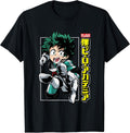 Deku Action Pose with Kanji Anime T-Shirt