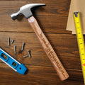 Hammer with Personalized Message Wood Handle