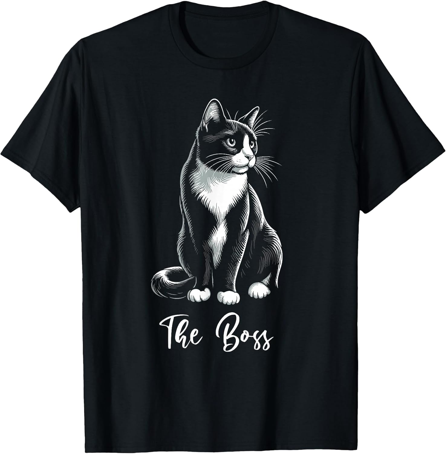 The Boss Tuxedo Cat Lover Kitten Tuxedo Cat Owner T-Shirt