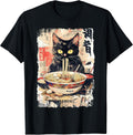 Ramen Noodles Cat Japan Y2K Kawaii Retro Cats Manga Anime T-Shirt