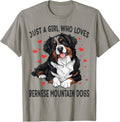 Just a Girl Who Loves Bernese Mountain Berner Dog Lover T-Shirt