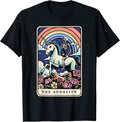 The Audacity Tarot Card Skeleton Riding Unicorn Sarcastic T-Shirt