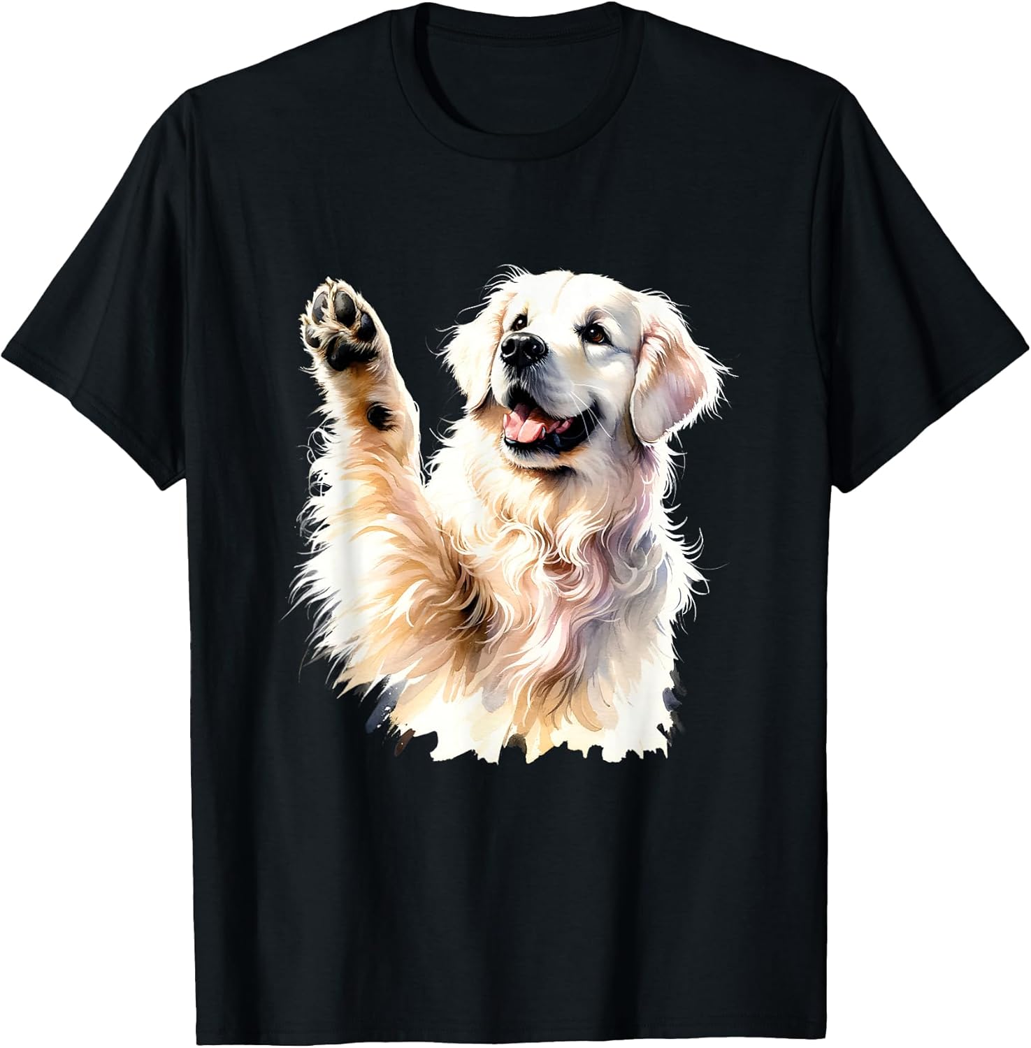 Golden Retriever Funny Dog Lover Paw Print Puppy Animal Cute T-Shirt