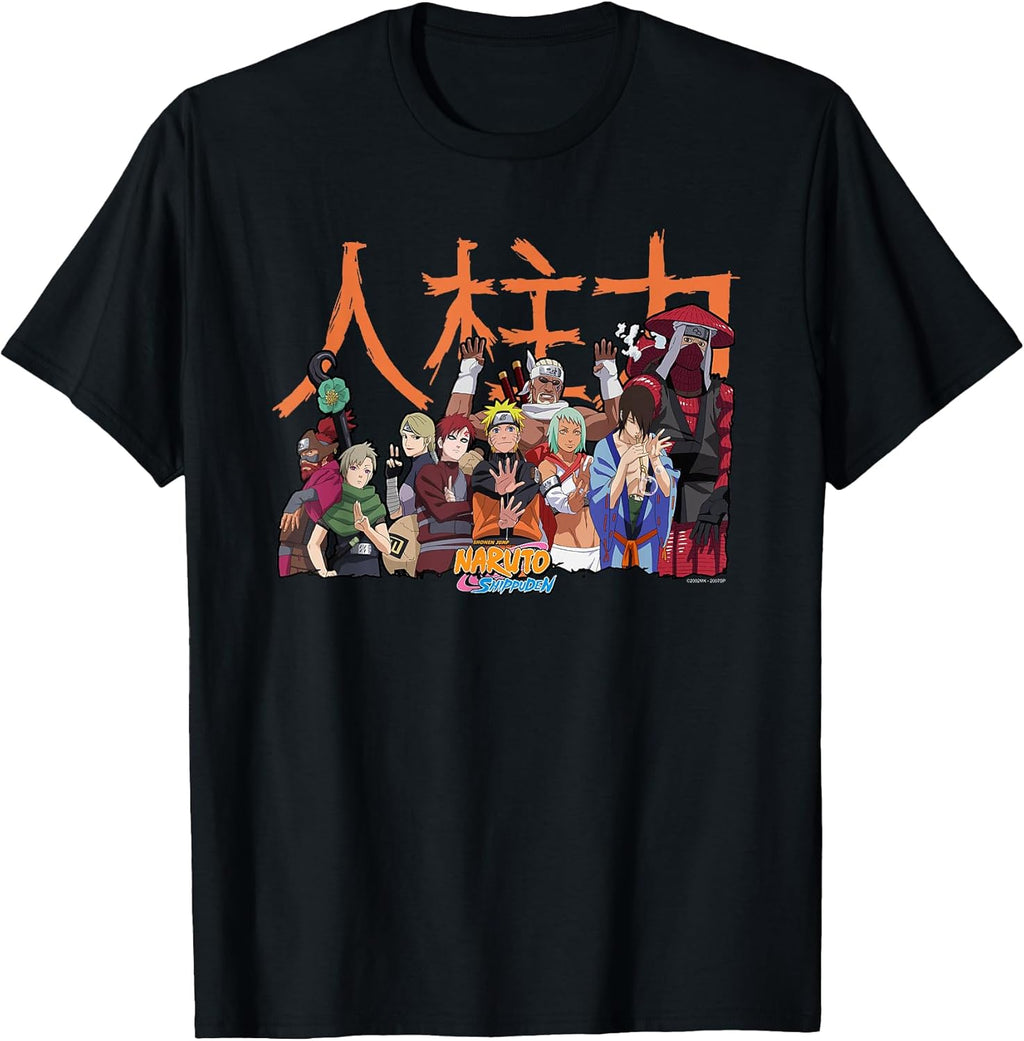 Shippuden Jinchuuriki Group Anime T-Shirt