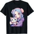 Anime Cat Girl Graphic Tees