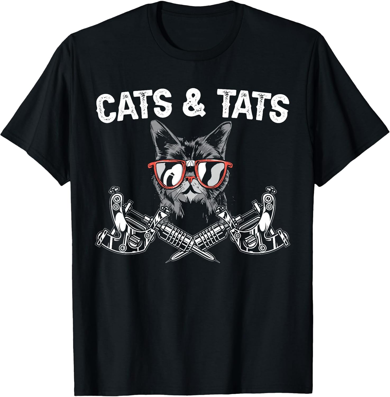 Cats and Tats Inking Tattoo Lover Tattooing Kitty Owner T-Shirt Small