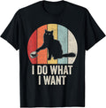Retro I Do What I Want Cat Shirt Cat Lover Owner Gift Funny T-Shirt