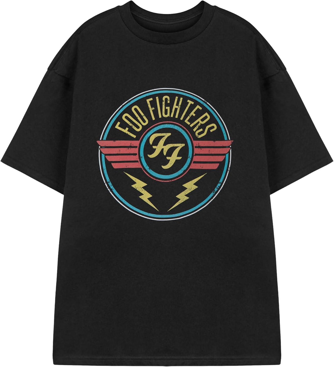 Mens T-Shirt | Lightning Black Short Sleeved | Graphic Tee for Music Fans | Rock Band Official Merchandise