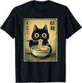 Kawaii Ramen Cat Vintage Japanese Tokyo Tiger Retro Noodle T-Shirt