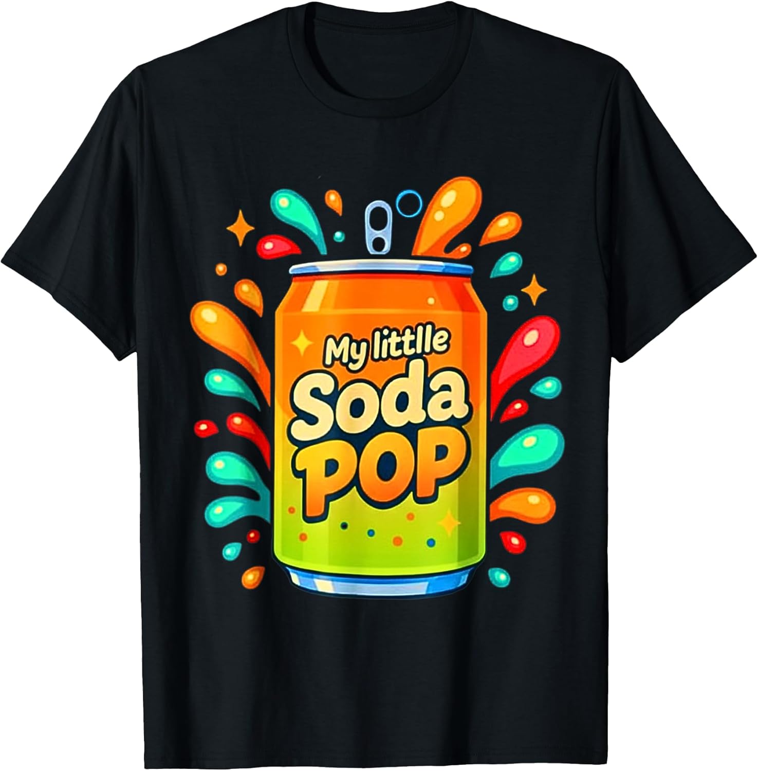 Soda Pop Funny Cartoon Orange-green