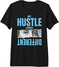 Match Blue Color Graphic Tee