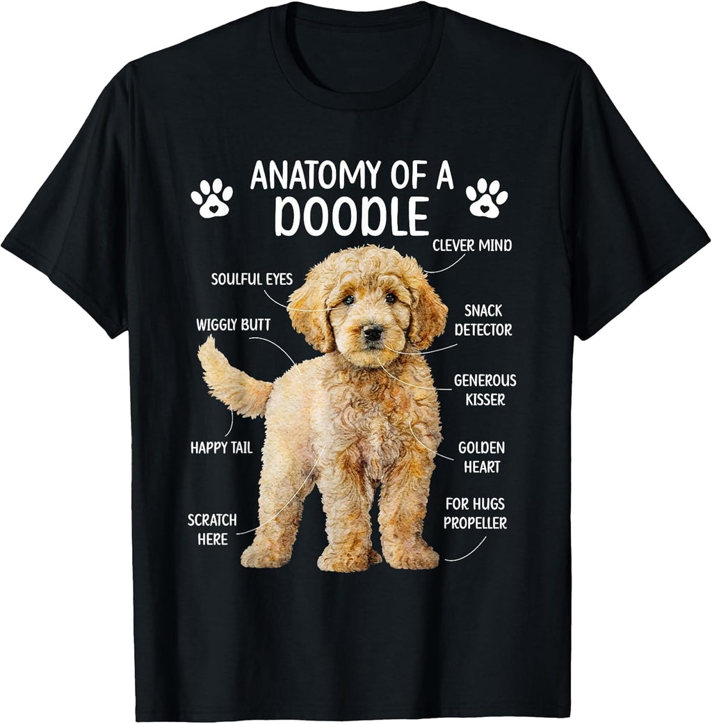 Anatomy of A Doodle Dog Doodle Owner Goldendoodle Mom T-Shirt