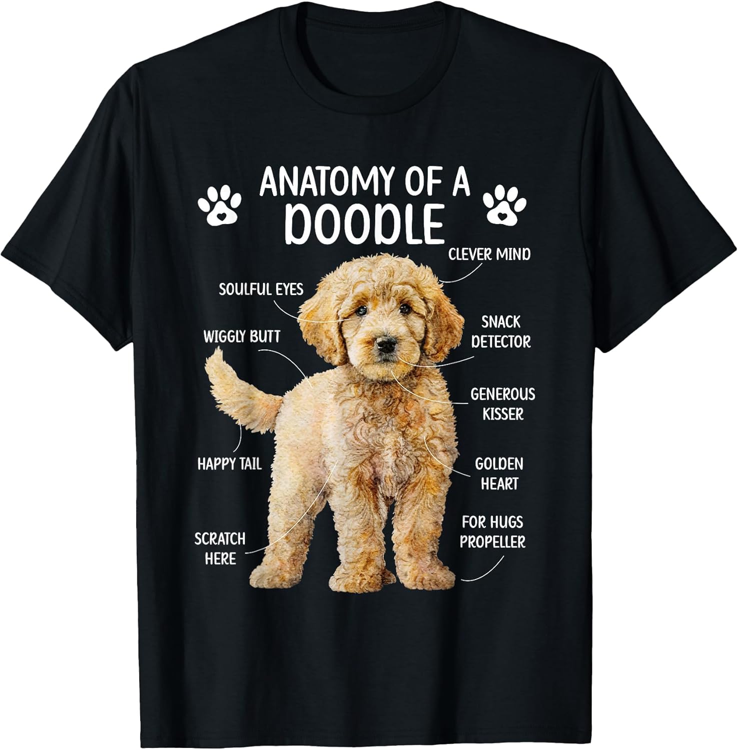Anatomy of A Doodle Dog Doodle Owner Goldendoodle Mom T-Shirt