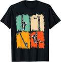 Marching Band Music Gift Retro Pop Art Bass Clarinet T-Shirt