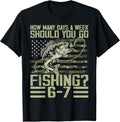 Funny Fishing Boy Teens Kid Camouflage USA Flag Bass Fish 67 T-Shirt