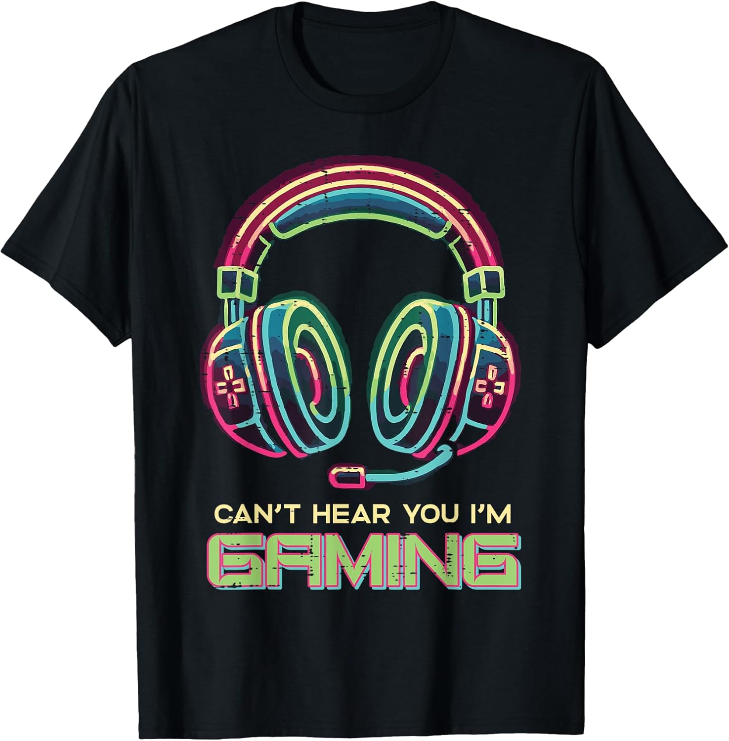 Cant Hear You Im Gaming Headphones Gamer Boys Kids Men Youth T-Shirt
