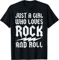 Rock Music Just a Girl Who Loves Rock and Roll Fan Outfit T-Shirt
