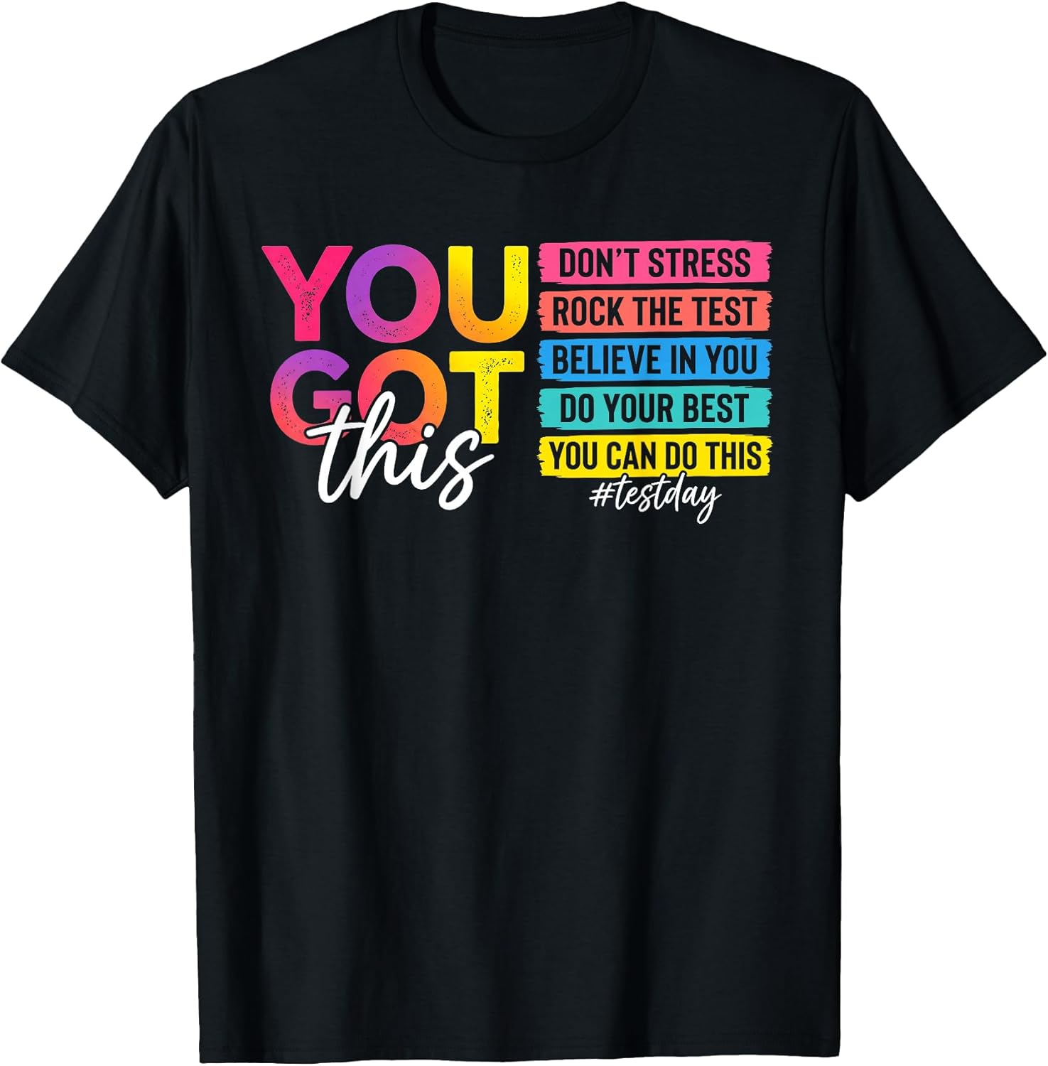 Rock The Test Motivational State Testing Teacher Boys Girls T-Shirt
