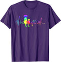 Heartbeat Cute Cat Dog Lover Animal Silhouette Vet Tech T-Shirt
