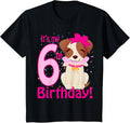 it's my 6th birthday dog lover theme 6 years old puppy girl T-Shirt