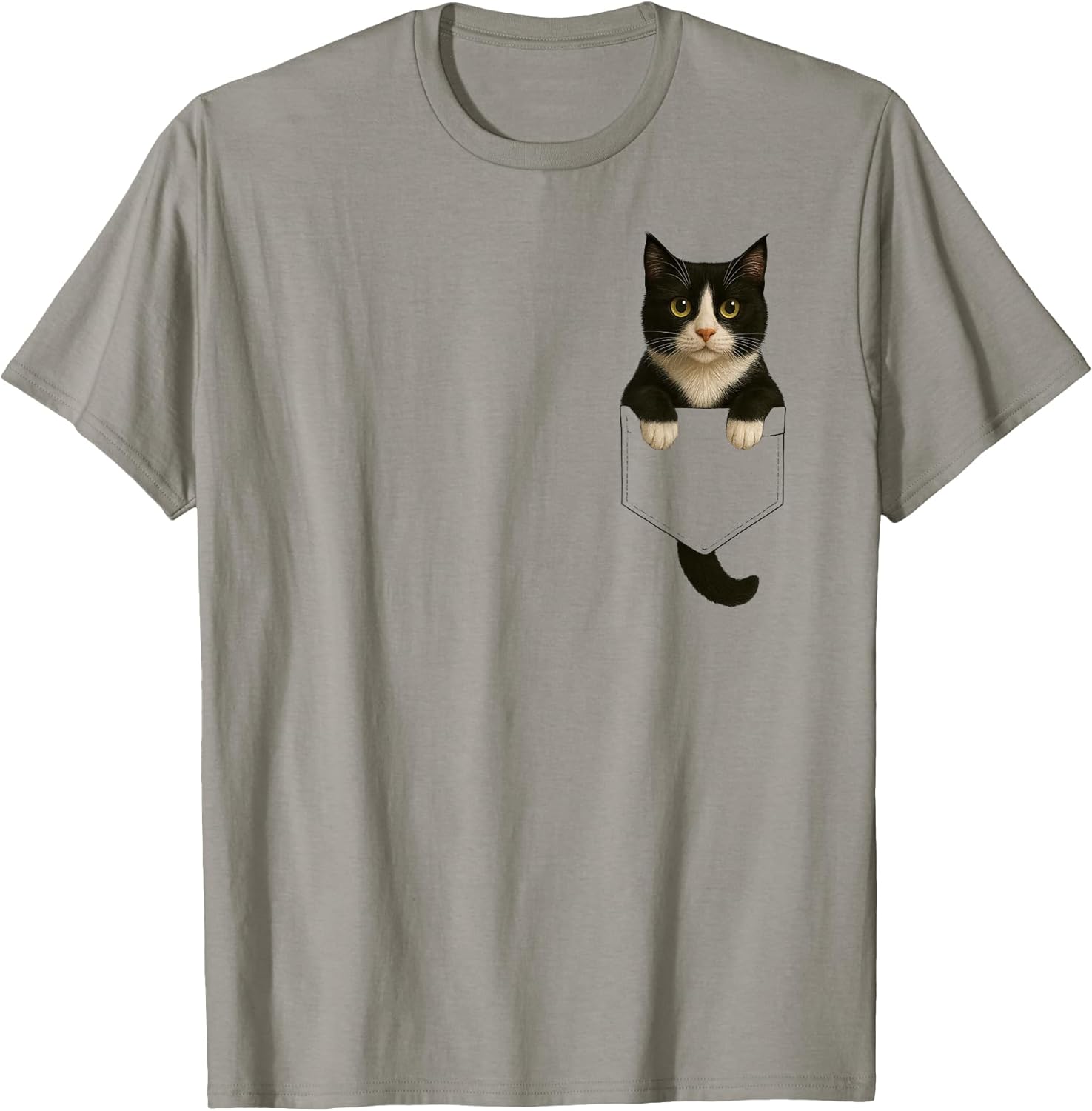 Funny Black White Tuxedo Cat Feline Lover Women Men Adults T-Shirt