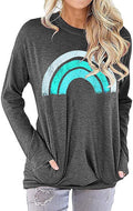 Womens Casual Long Sleeve Tunic Tops Crew Neck Shirt Blouses