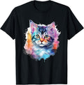 Colorful Cat - Cat Lover Kitten Owner Kitty T-Shirt for Men Women Girls Kids
