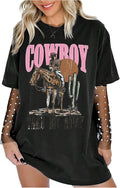 Women's Graphic Tees Short Sleeve Vintage T Shirt Streetwear Country Concert Summer Tops