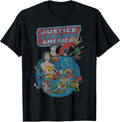 Justice League Retro Poster T-Shirt