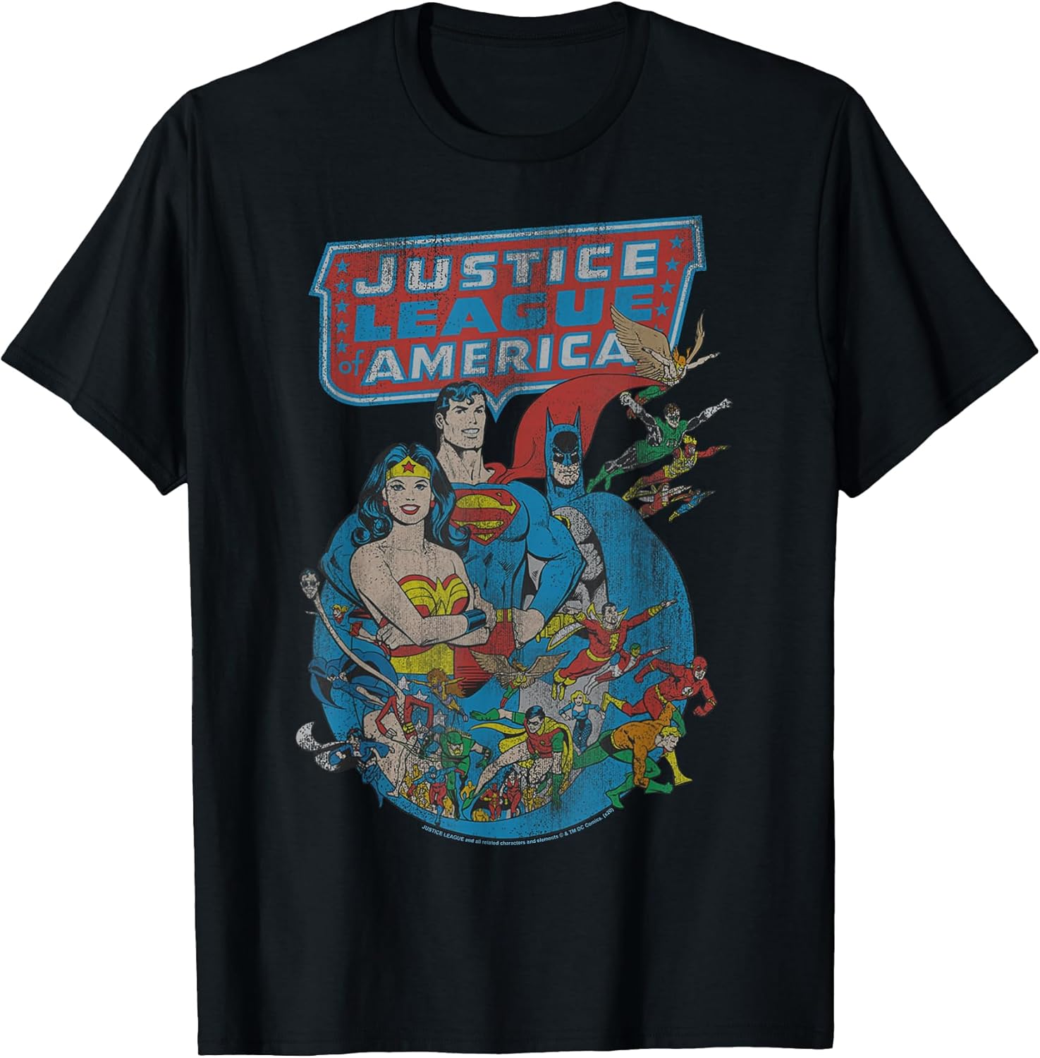 Justice League Retro Poster T-Shirt