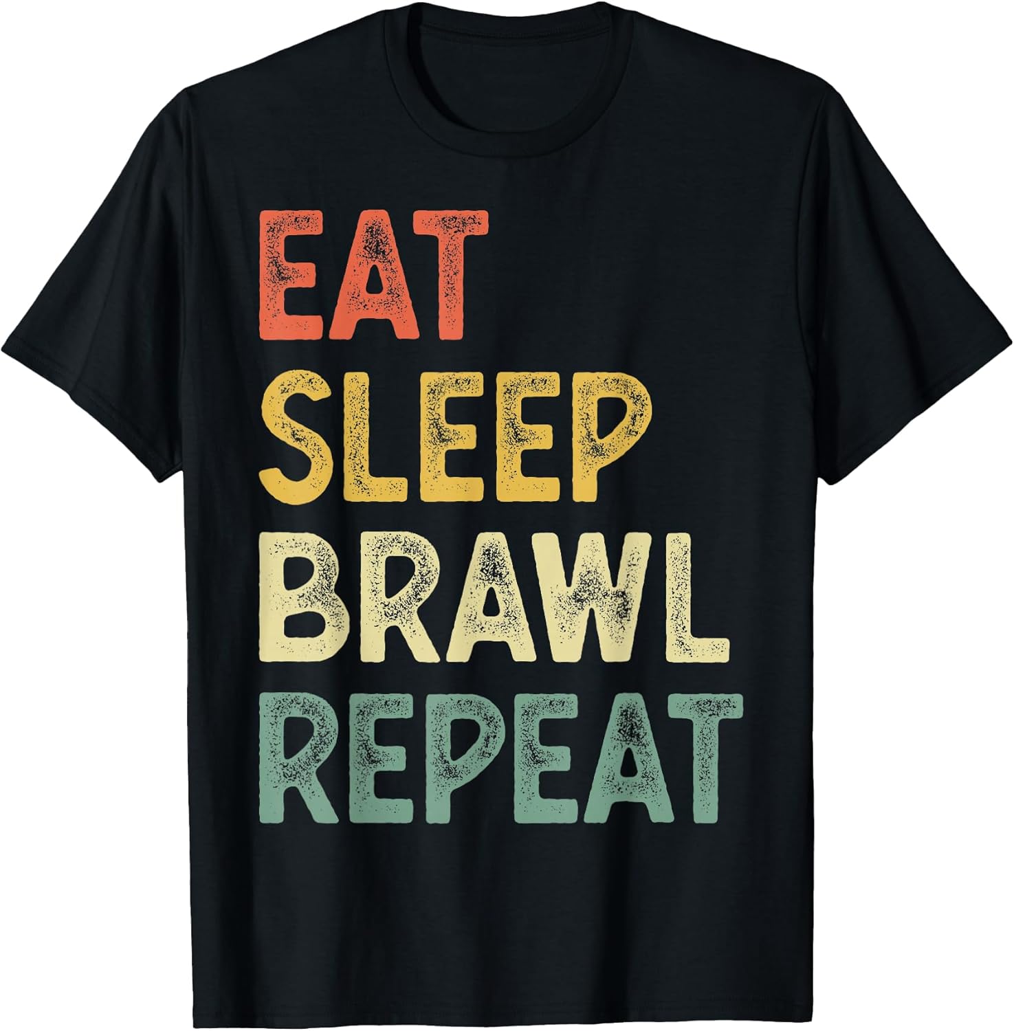 Eat Sleep Brawl Repeat Stars Funny Video Gamer Gaming T-Shirt