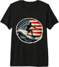 Patriotic Surfer Vintage USA Flag Surfing Merch
