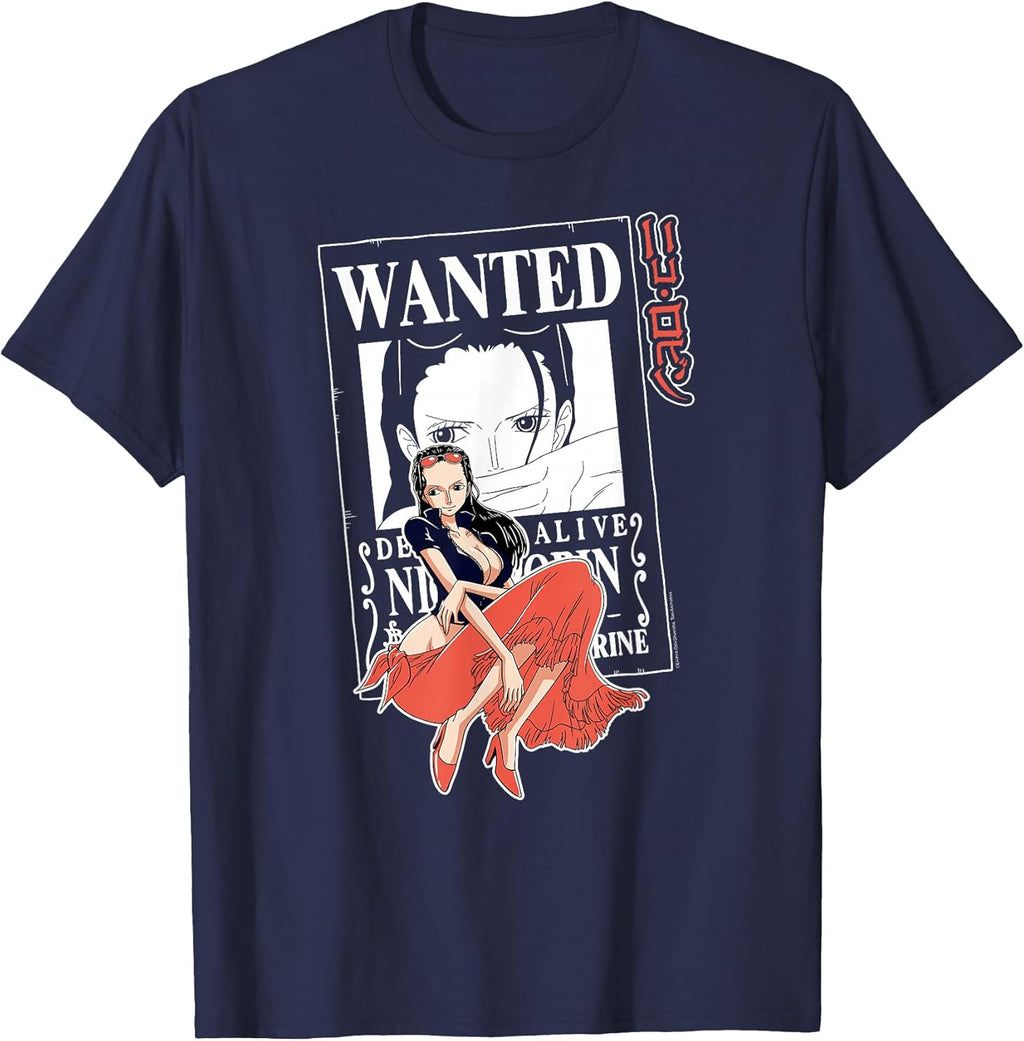 Anime Nico Robin Wanted Poster Outline T-Shirt