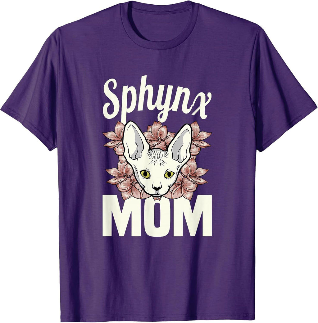 Sphinx Mom cat lover Sphynx hairless Mother breed naked cat Men Women T-Shirt