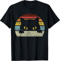 Cat Retro Style Vintage Black Kitten Cute Kitty Cats Lover T-Shirt