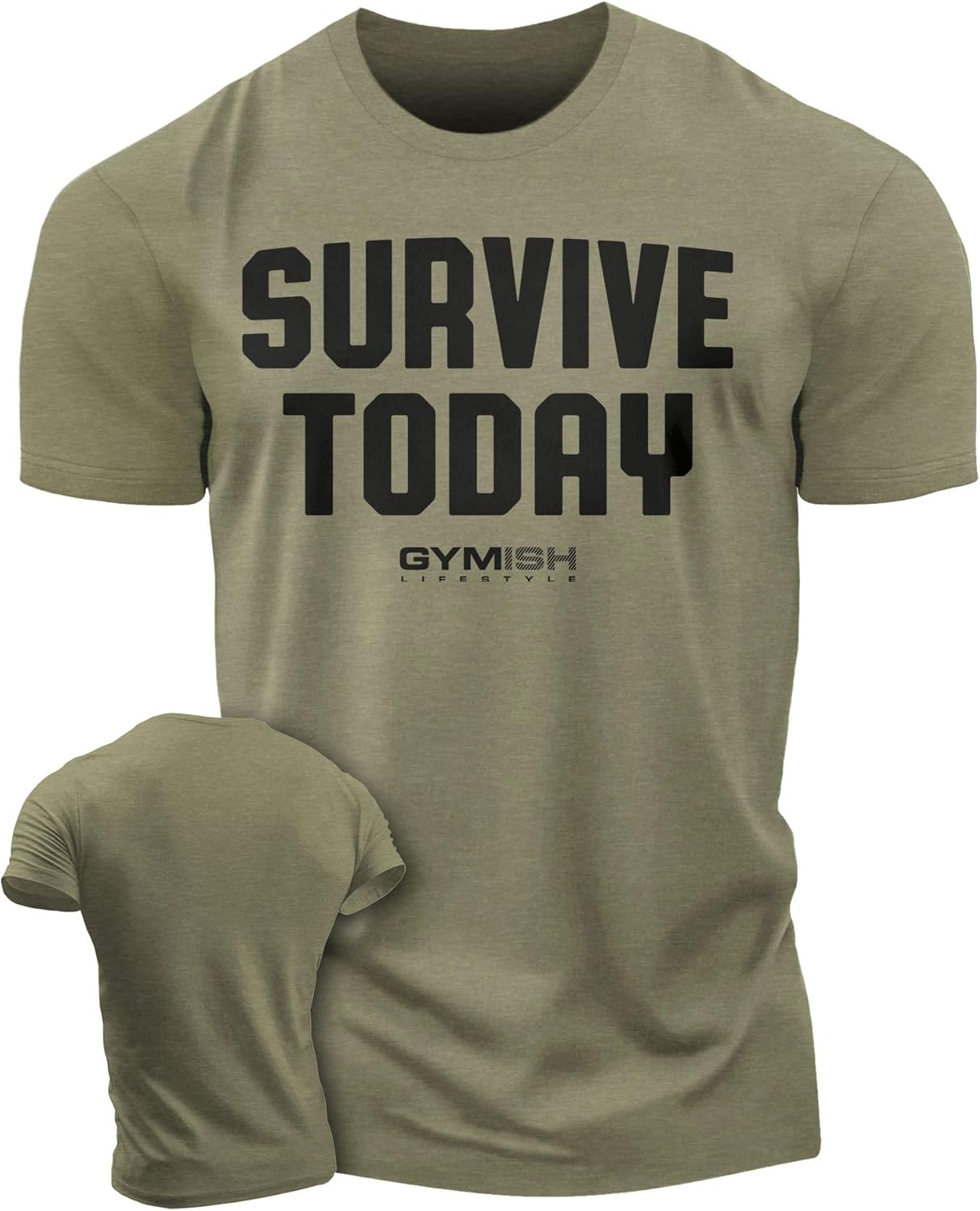Survive Today Mens Bodybuilding T-Shirts Graphic Tees Short Sleeve Workout Shirt