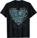 Retro Gaming Heart Video Game Controllers Gamer T-Shirt