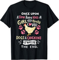 Funny Chicken Dog Lover for Women Girls Farmer T-Shirt Small