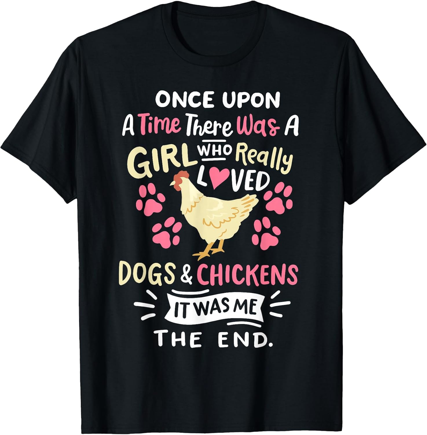Funny Chicken Dog Lover for Women Girls Farmer T-Shirt Small
