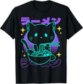 Anime Ramen Cat Retro Japanese Noodles Aesthetic
