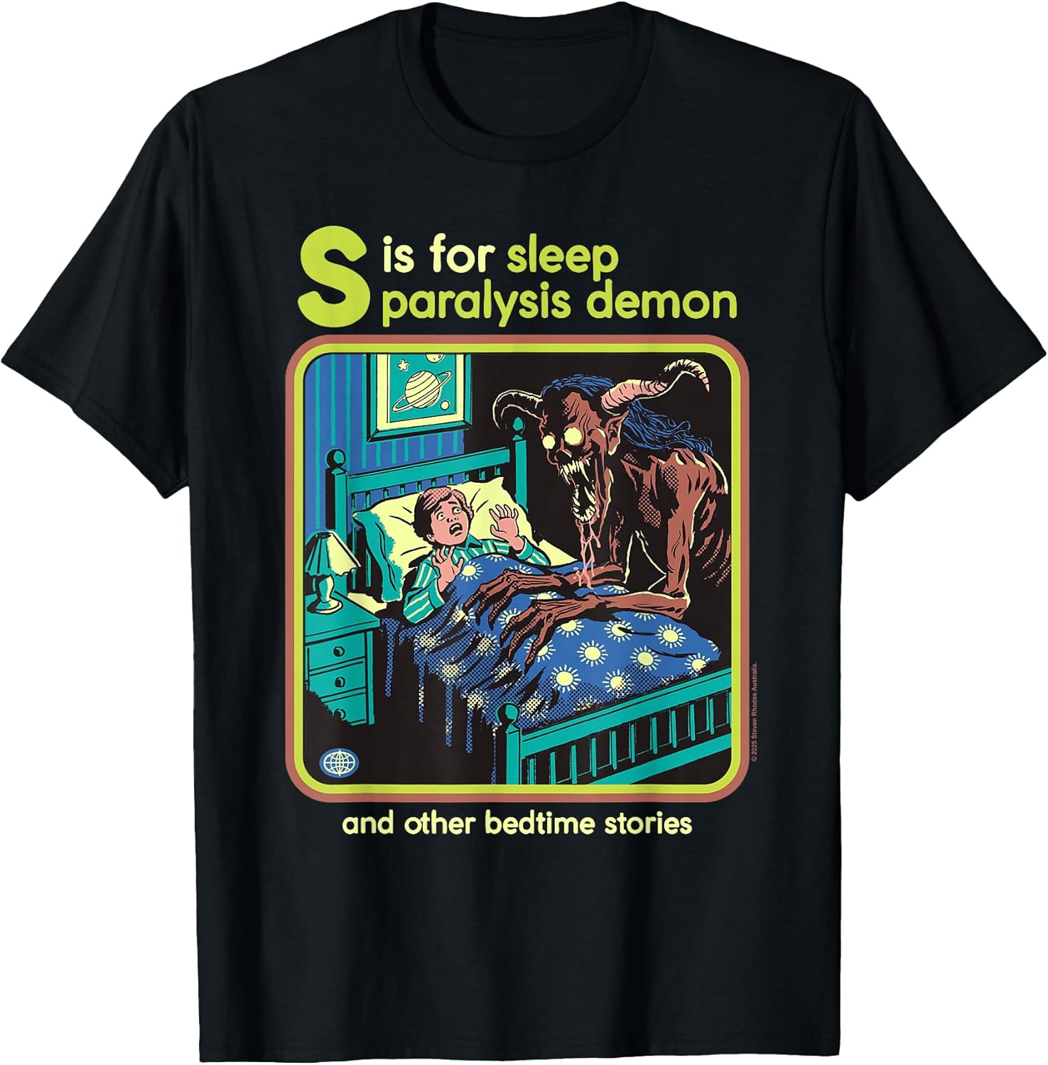 Sleep Paralysis Demon Sarcastic Retro Funny Adult Humor T-Shirt