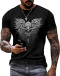 Mens 100% Cotton Tee Shirts Workout Clothes Short Sleeves Crewneck Casual T-Shirt