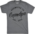 Crazy Dog Mens Shirts Promoted to Papa Grandpa or Uncle 2025 Funny Fathers Day Tees