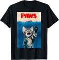 Paws Funny Cat Parody cat Lover Gift Kitten Shark Mouse Meow T-Shirt