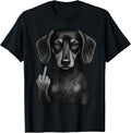 Dachshund Middle Finger Sarcastic Dog Lover T-Shirt